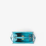 FENDI Peekaboo ISeeU Petite Turquoise stingray leather bag - Image 5